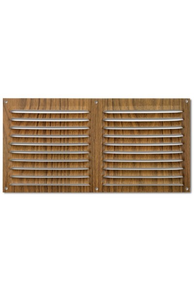 Rejilla  aluminio 150x300 mm / madera oscura