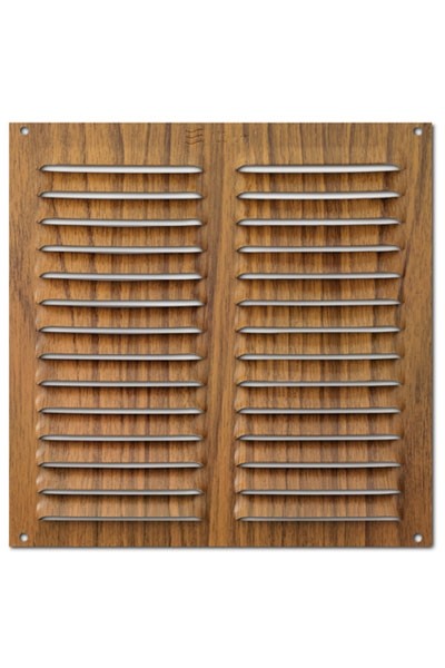 Rejilla  aluminio 200x200 mm / madera oscura
