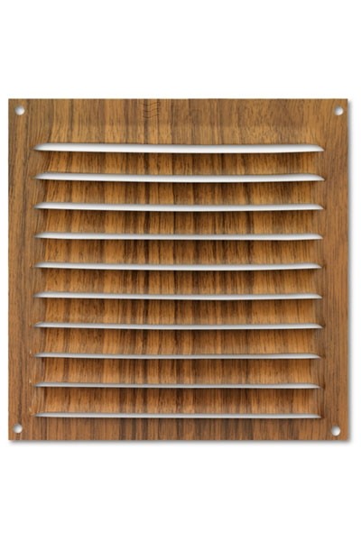 Rejilla  aluminio 150x150 mm / madera oscura