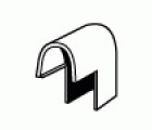 Enlace convexo para cablefix 2202 / blanco
