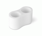 Contera doble alojamiento  Ø 18 mm / blanco