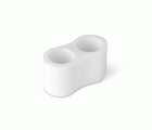 Contera doble alojamiento Ø 16 mm / blanco
