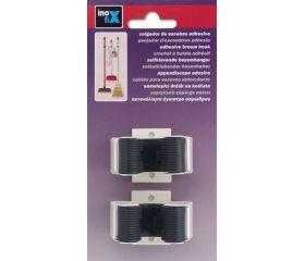 Colgador escobas adhesivo / blanco