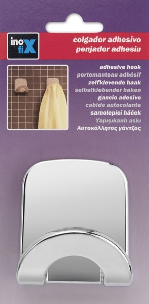 Colgador adhesivo arco / cromado