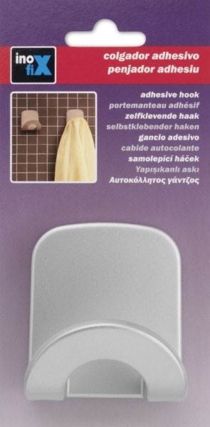 Colgador adhesivo arco / cromo mate