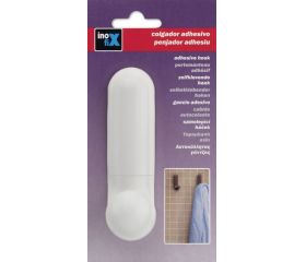 Colgador adhesivo \"J\" / blanco