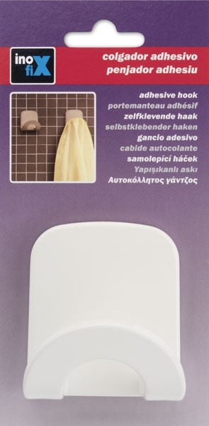 Colgador adhesivo arco / blanco