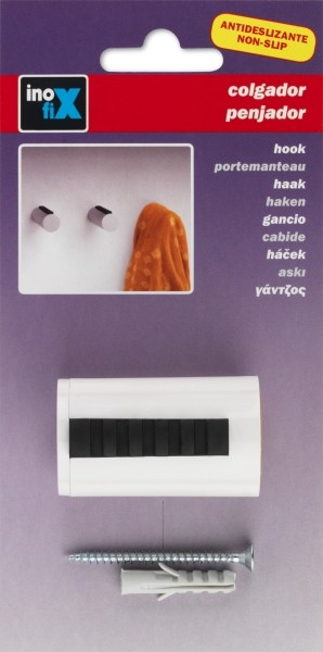 Colgador cilíndrico / blanco