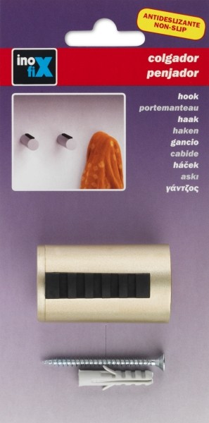 Colgador cilíndrico / oro mate