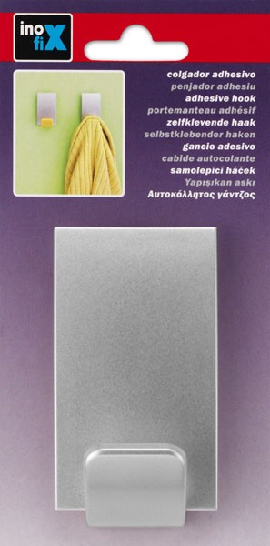Colgador adhesivo / cromo mate