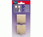 Colgador adhesivo cuadrado / beige