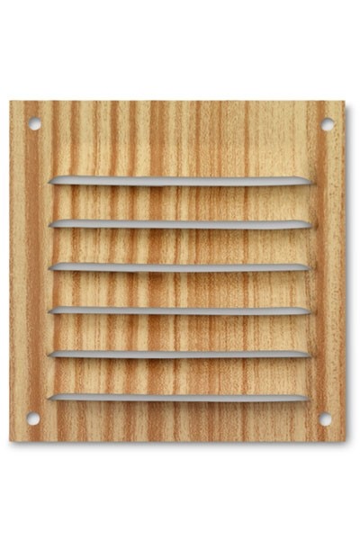 Rejilla  aluminio 100x100 mm / madera clara