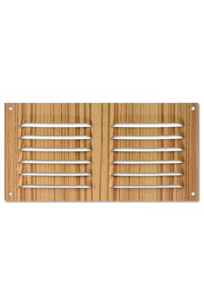 Rejilla  aluminio 100x200 mm / madera clara
