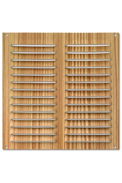Rejilla  aluminio 200x200 mm / madera clara
