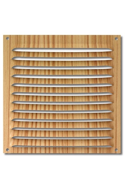 Rejilla  aluminio 170x170 mm / madera clara