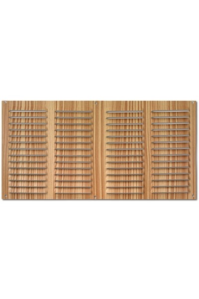 Rejilla  aluminio 200x400 mm / madera clara