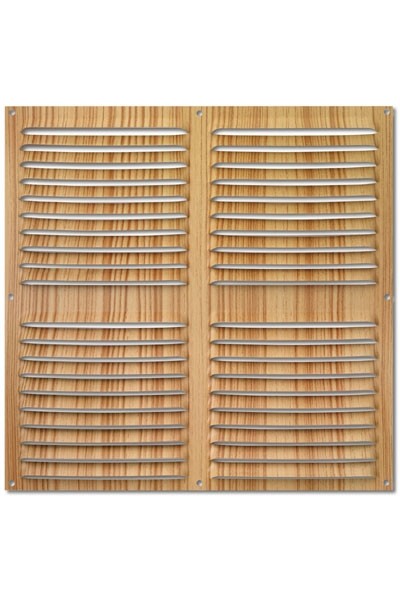 Rejilla  aluminio 300x300 mm / madera clara