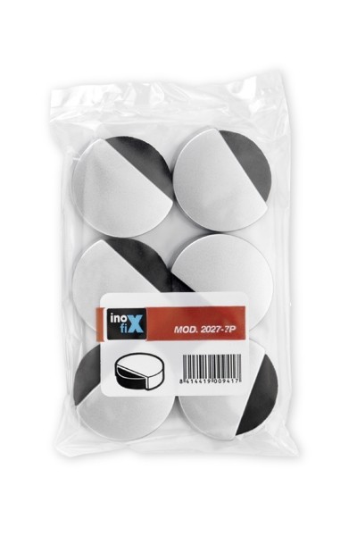 Tope adhesivo silencioso / cromo mate