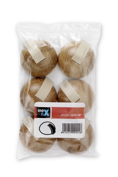 Tope semiesferico adhesivo / roble