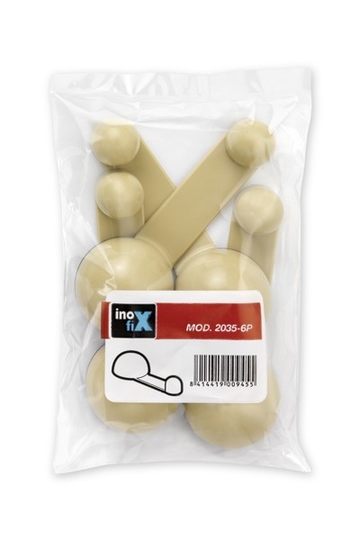 Tope retenedor giratorio adhesivo / beige