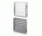 Rejilla aluminio 150x150 marco y mosquitera / natural