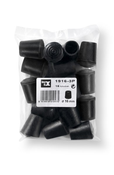 Contera exterior goma Ø 16 mm / negro