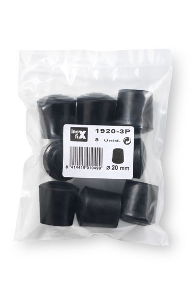 Contera exterior goma Ø 20 mm / negro