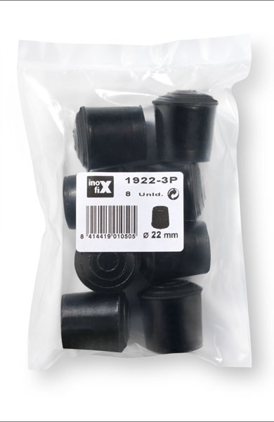 Contera exterior goma Ø 22 mm / negro