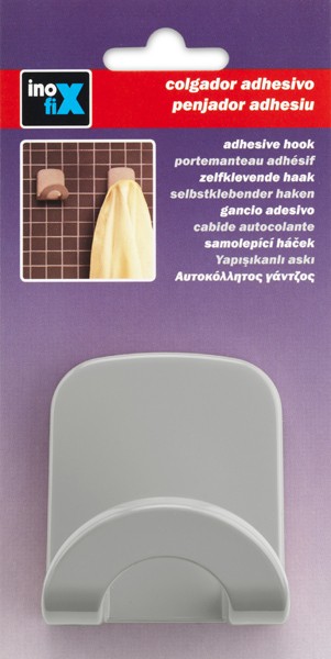 Colgador adhesivo arco / gris claro