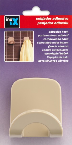 Colgador adhesivo arco / beige