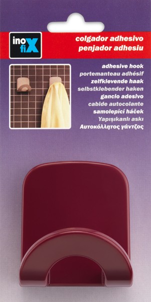 Colgador adhesivo arco / berenjena