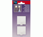 Colgador adhesivo cuadrado / blanco