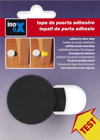 Tope amortiguador adhesivo / negro