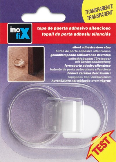 Tope adhesivo transparente silencioso / transparente