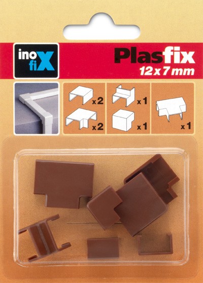 Accesorios surtidos para canaleta 12 x 7 mm / sapelly