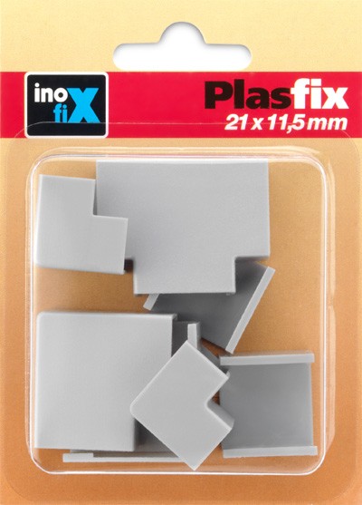 Accesorios surtidos canaleta 21 x 11,5 mm / gris metalizado