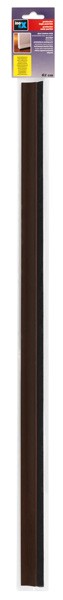 Burlete para puerta adhesivo 820 mm con cepillo / madera oscura
