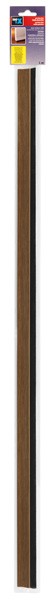 Burlete para puerta adhesivo 1000 mm con cepillo / madera clara