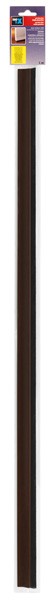 Burlete para puerta adhesivo 1000 mm con cepillo / madera oscura