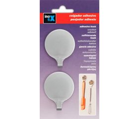 Colgador adhesivo circular / cromado mate