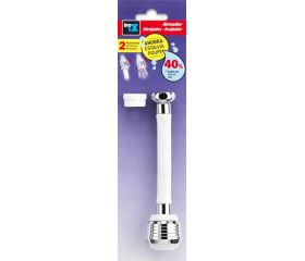 Aireador con tubo flexible con rosca / cromo-blanco