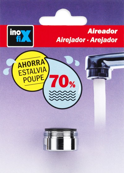 Aireador de latón. Rosca M24 / cromado