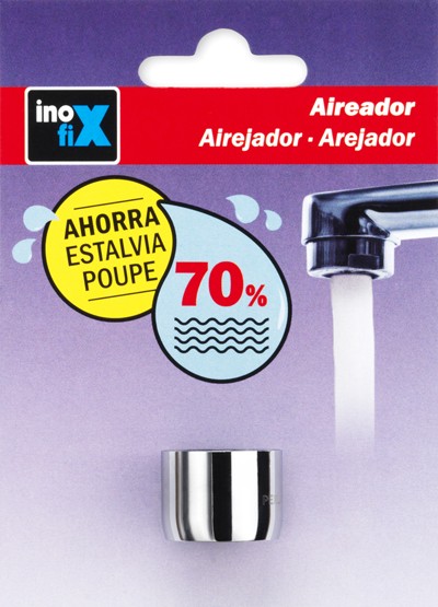 Aireador de latón. Rosca H22 / cromado