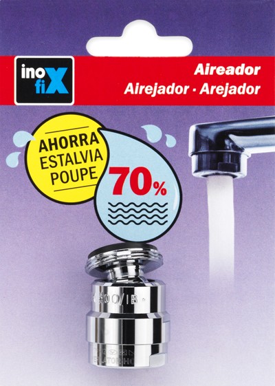 Aireador de latón con rótula.Rosca M24 / cromado