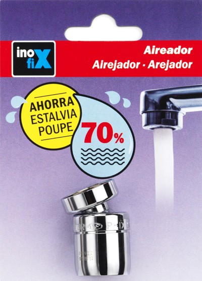 Aireador de latón con rótula.Rosca H22 / cromado