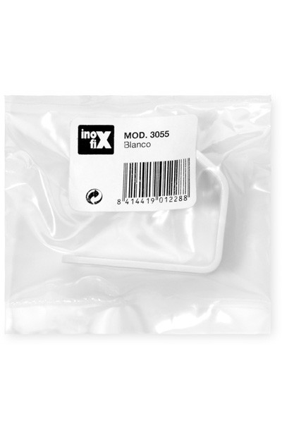 Colgador de acero individual / blanco