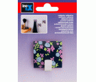 Colgador adhesivo decorado / floral azul
