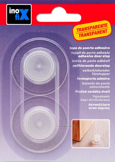 Tope de puerta adhesivo cilindro / transparente