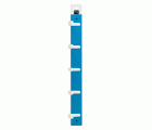 Colgador 5 ganchos blancos / azul