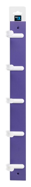 Colgador 5 ganchos blancos / lila